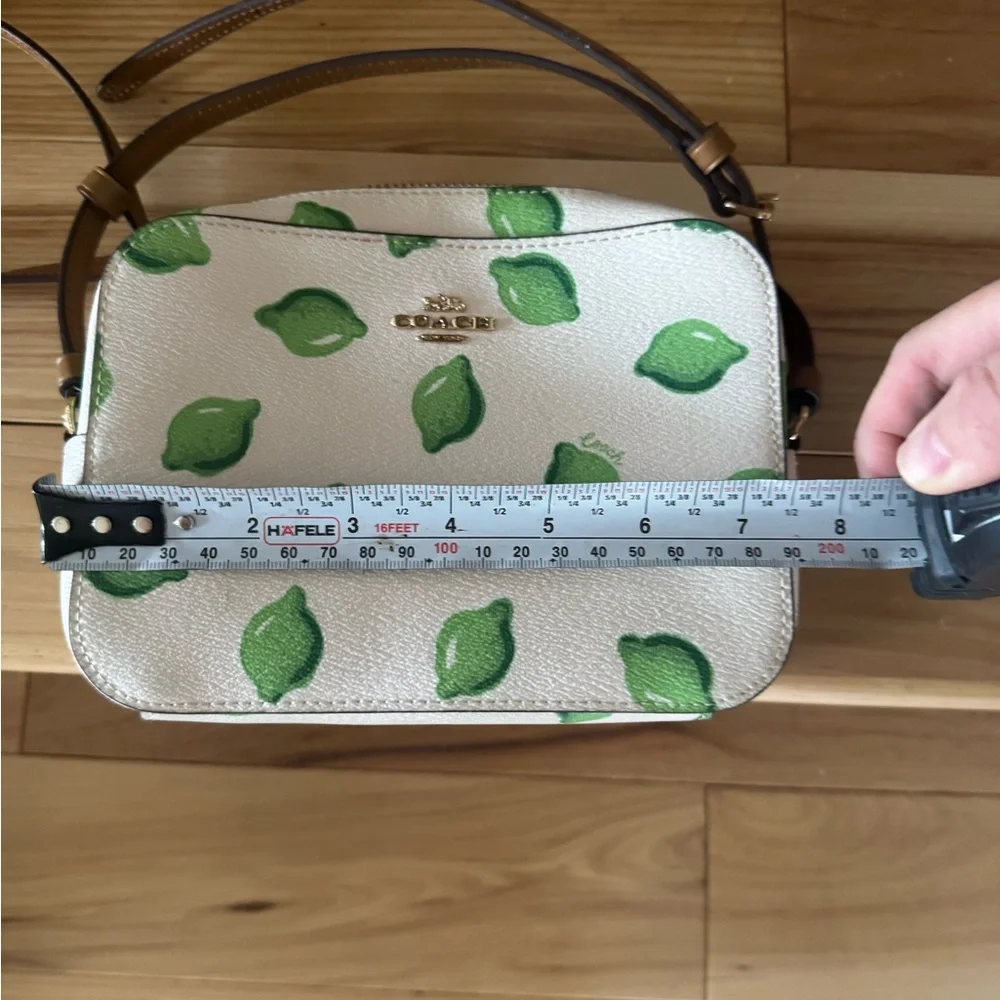 Coach White and Green Lime Crossbody Camera Style Bag - Picture 12 of 16